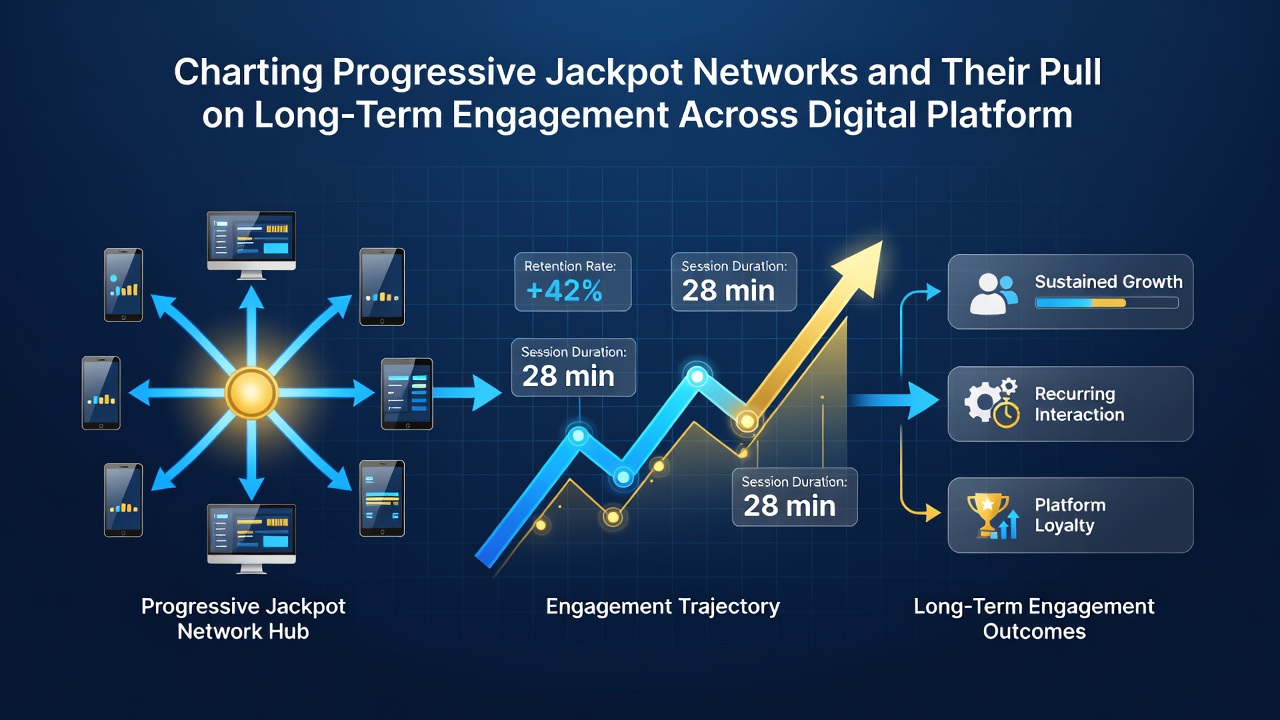 Chart displaying player retention metrics for progressive versus fixed jackpot games in 2026