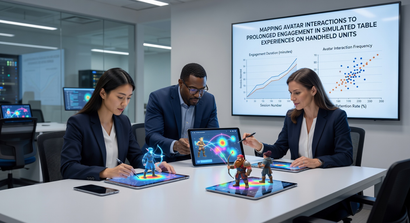 Close-up view of multiple avatar customization options on a smartphone screen during a simulated multiplayer table session