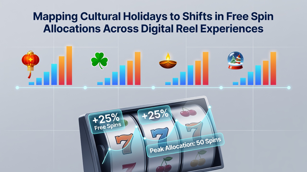 Backend analytics dashboard illustrating free spin distribution curves correlated with holiday timelines