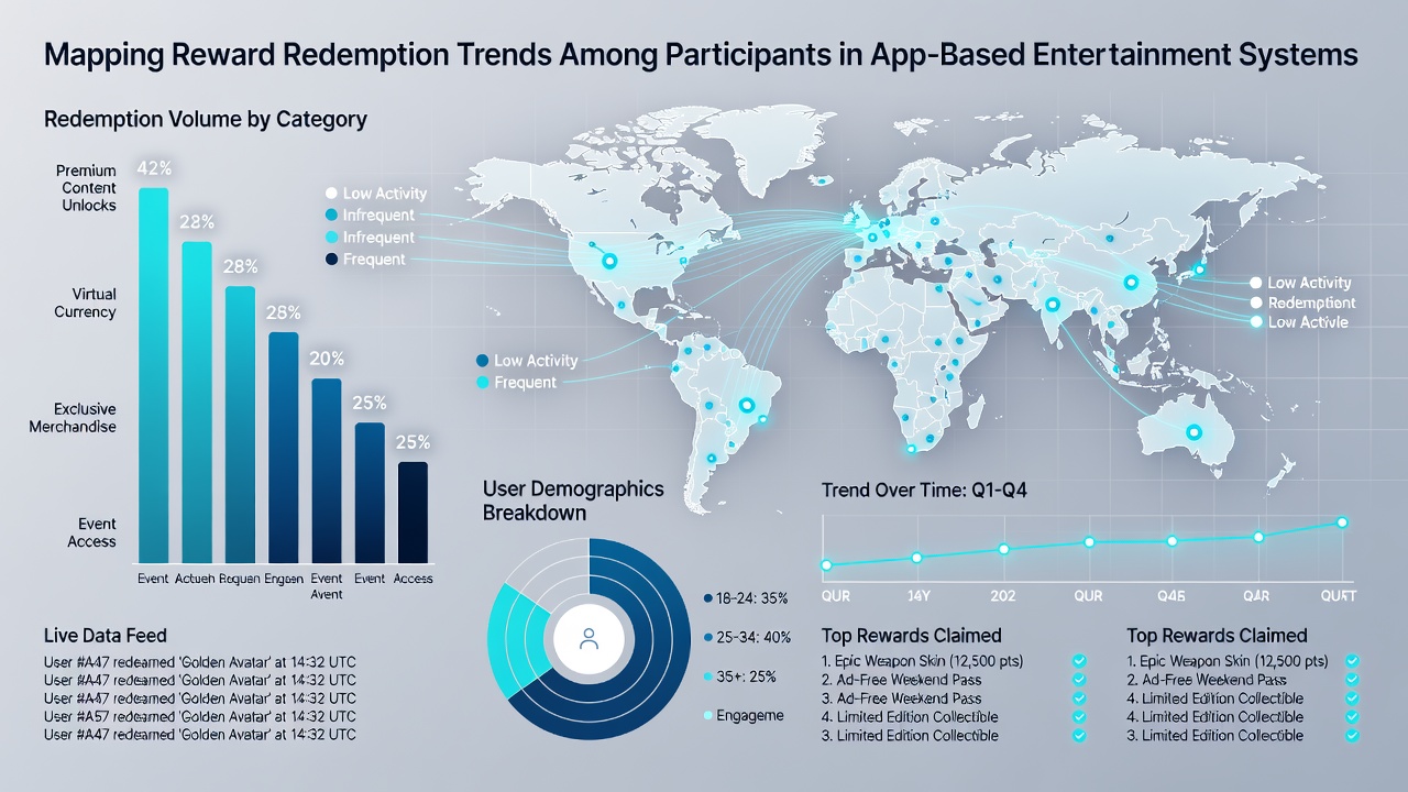 Chart displaying global trends in reward redemptions within entertainment mobile applications during mid-2026