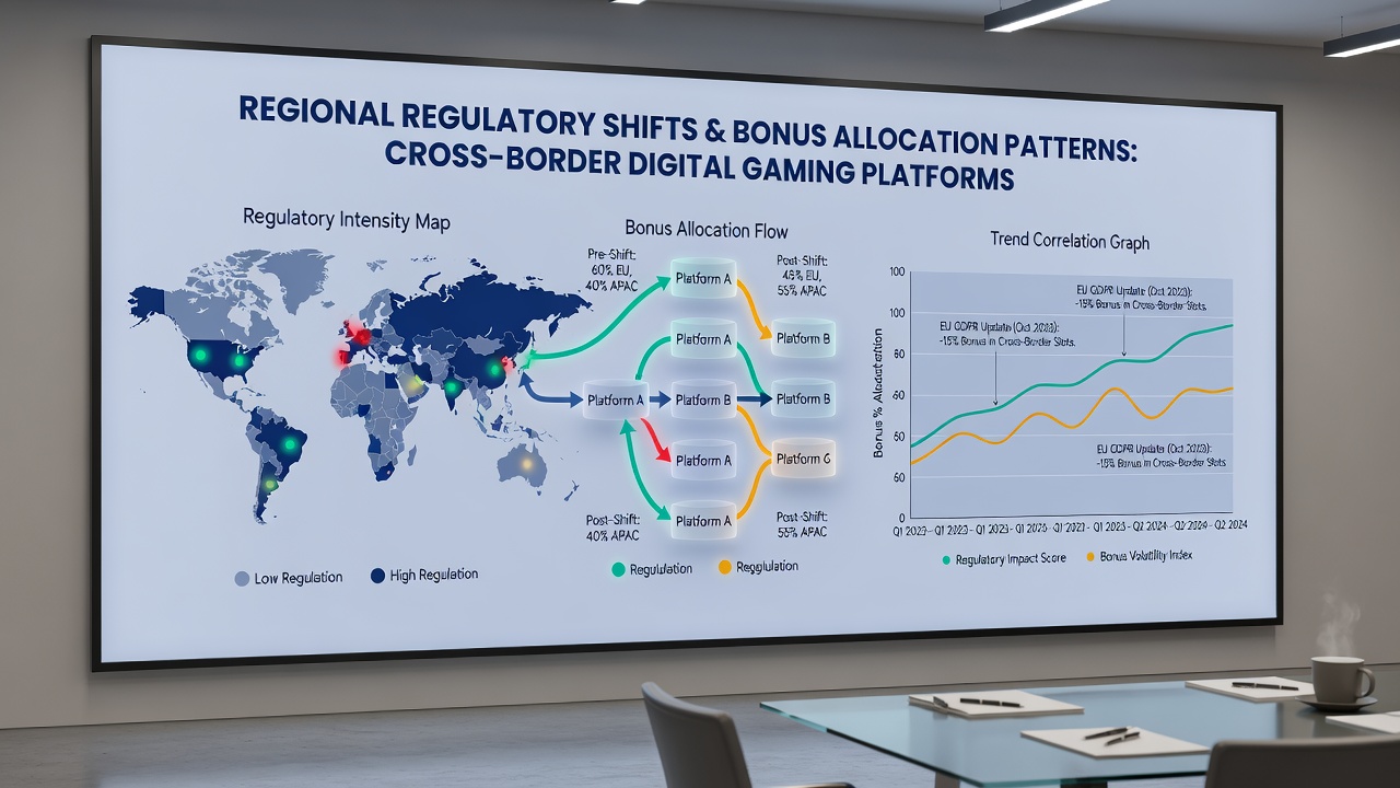 Operators analyzing how regulatory variations across borders affect bonus distribution strategies for digital gaming users