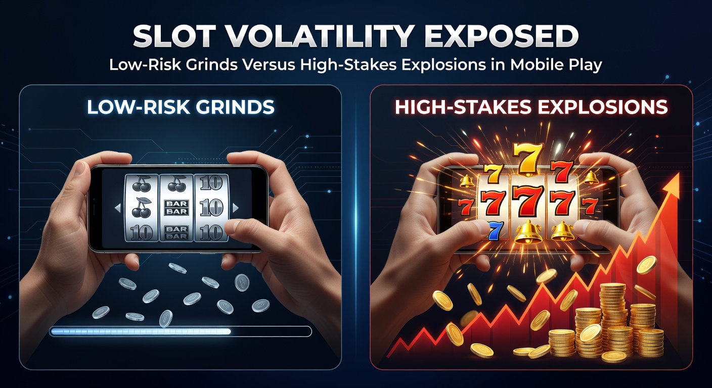 High-volatility slot explosion with jackpot symbols bursting on a vibrant mobile display amid bonus wheel spins
