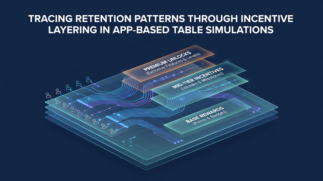 Chart displaying retention rate improvements across different incentive layers in app-based table games