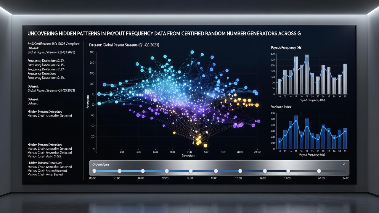 Statistical charts comparing payout frequency distributions across different certified RNG platforms